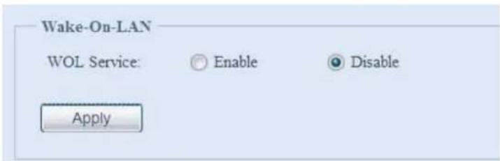 Wake-On-LAN WOL Service: Enable Disable Apply