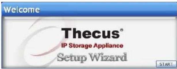 Welcome Thecus® IP Storage Appliance Setup Wizard