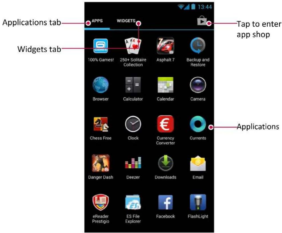 PRESTIGIO MultiPhone 7500 - List menu - 1