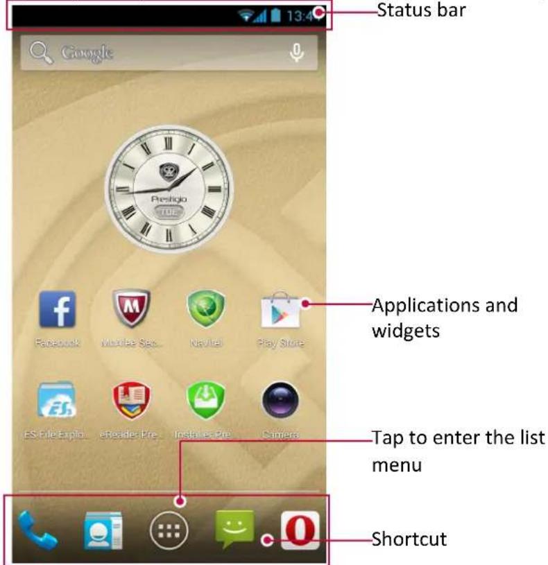 PRESTIGIO MultiPhone 7500 - Home screens - 1