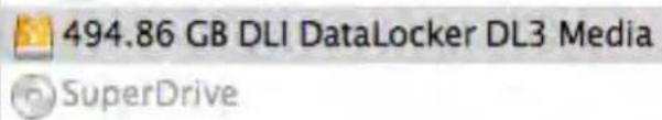 494.86 GB DLI DataLocker DL3 Media SuperDrive