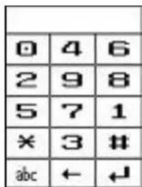 0 4 6 2 9 8 5 7 1 * 3 ## abc ← ↓