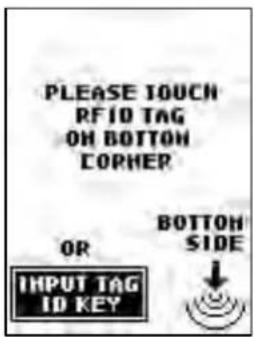 PLEASE TOUCH RFID TAG ON BOTTOM COPHER OR INPUT TAG ID KEY BOTTOM SIDE