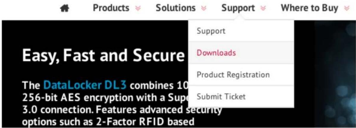 Products Solutions Support Where to Buy Easy, Fast and Secure Support Downloads Product Registration Submit Ticket The DataLocker DL3 combines 10 256-bit AES encryption with a Sup 3.0 connection. Features advanced security options such as 2-Factor RFID based