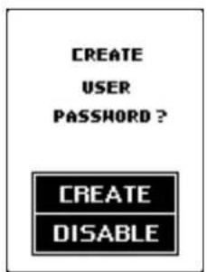 CREATE USER PASSWORD ? CREATE DISABLE