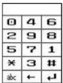 0 4 6 2 9 8 5 7 1 * 3 ## abc ← ↙