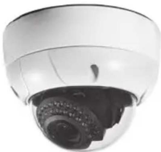 Close-up of a security camera with a dome and central lens (no visible text or symbols)