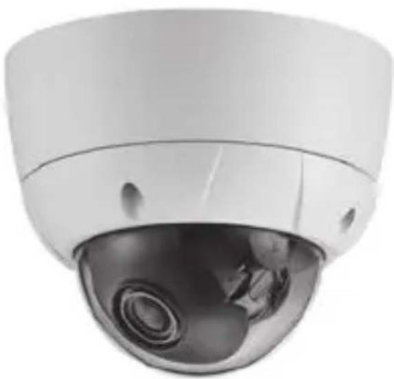 Close-up of a white surveillance camera with a circular lens and multiple camera heads (no visible text or symbols)