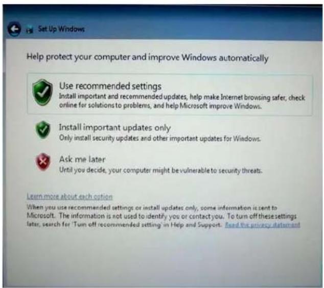 ELO E443709 - Selecting the Update Options (For Windows 7 OS OS Only) - 1