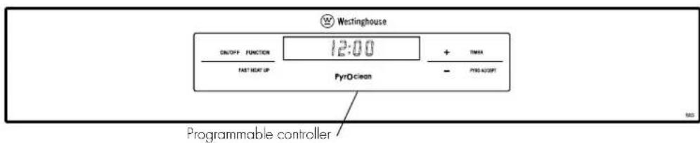 Westinghouse ON/OFF FUNCTION 12:00 + TIMEA FAST HEAT UP PyrOclean - PYR ACCEPT Programmable controller