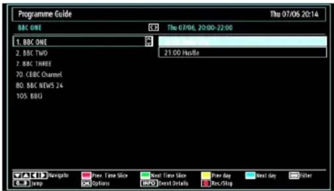 Finlux 26H6030-D - EPG Channel Schedule - 1