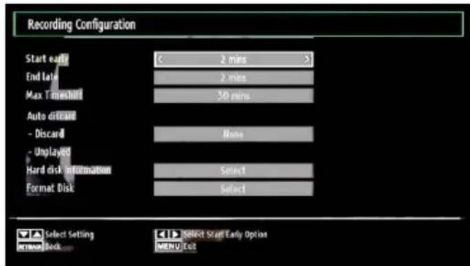 Finlux 26H6030-D - Recording Configuration - 1