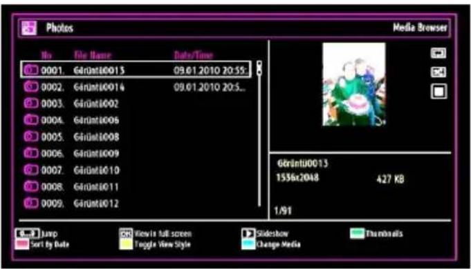 Finlux 26H6030-D - Viewing Photos via USB - 1