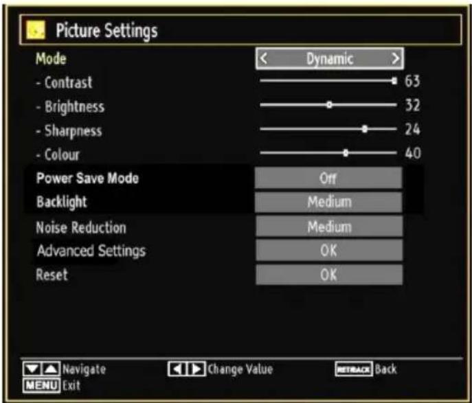 Finlux 26H6030-D - Configuring Picture Settings - 1