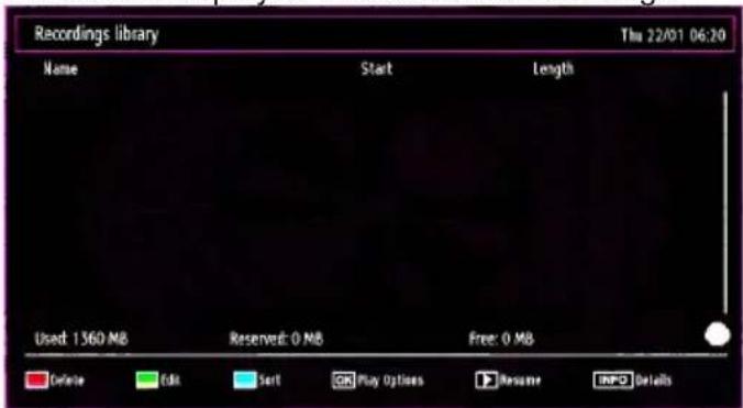 Finlux 26H6030-D - Recordings Library - 1