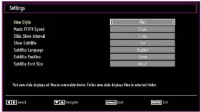 Finlux 26H6030-D - Media Browser Settings - 1