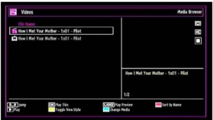 Finlux 26H6030-D - Viewing Videos via USB - 1