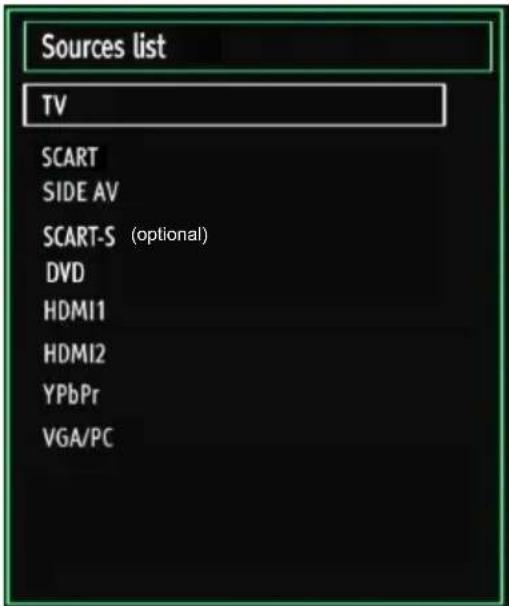 Finlux 26H6030-D - Input Selection - 1