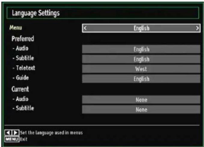 Finlux 26H6030-D - Configuring Language Preferences - 1