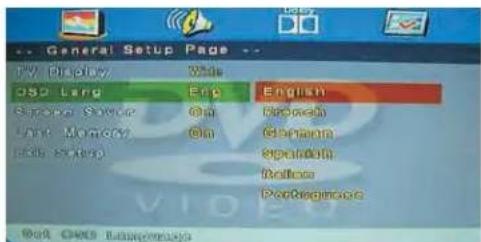 Cello LED2612QD - OSD Language - 1