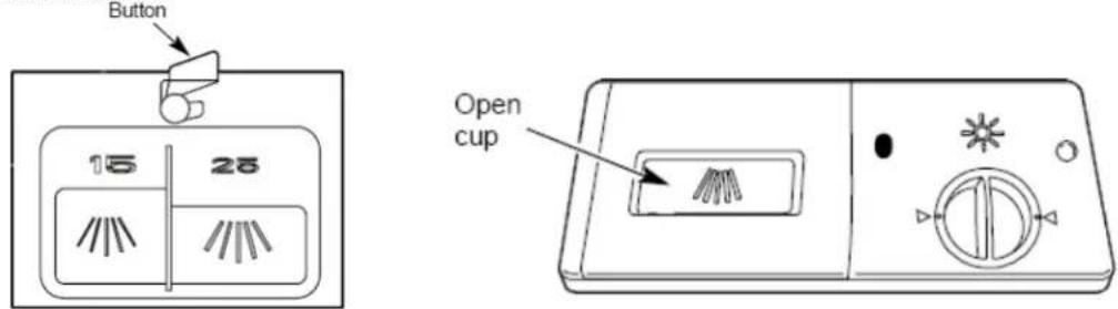 Button 15 28 Open cup