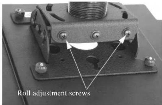 Roll adjustment screws