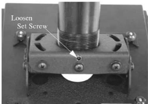 Loosen Set Screw