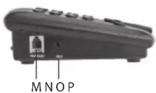 M N O P