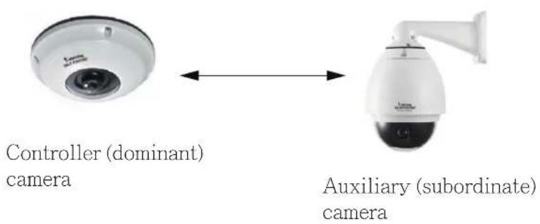 Controller (dominant) camera Auxiliary (subordinate) camera