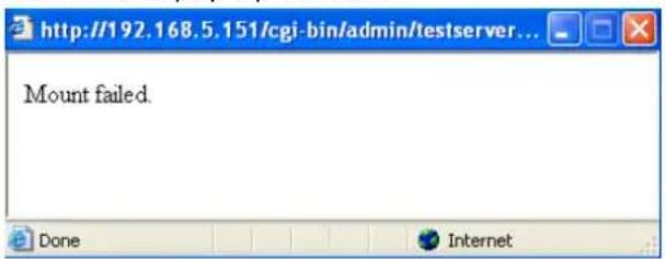 http://192.168.5.151/cgi-bin/admin/testserver... Mount failed. Done Internet