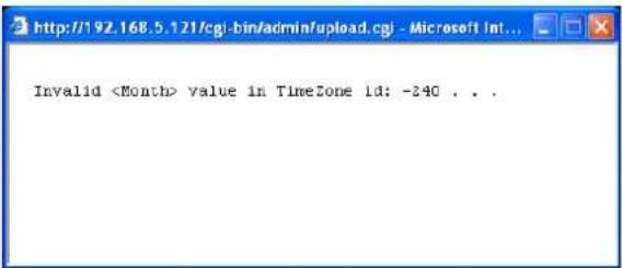 Invalid value in TimeZone ld: -240 . . .