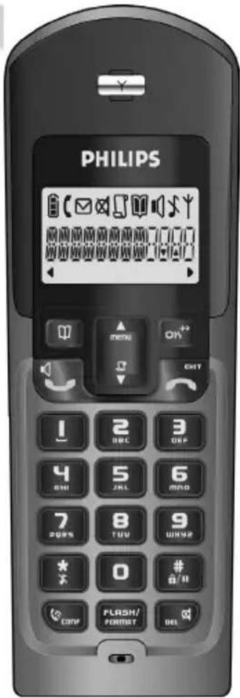 PHILIPS DECT2252G - Menu & Scroll up Key - 1
