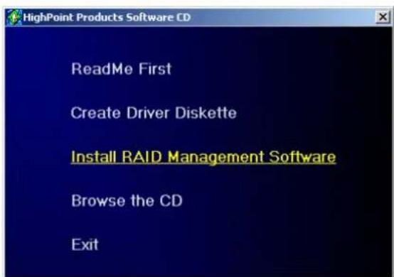 Highpoint RocketRAID 3522 - To install the RAID software: - 1