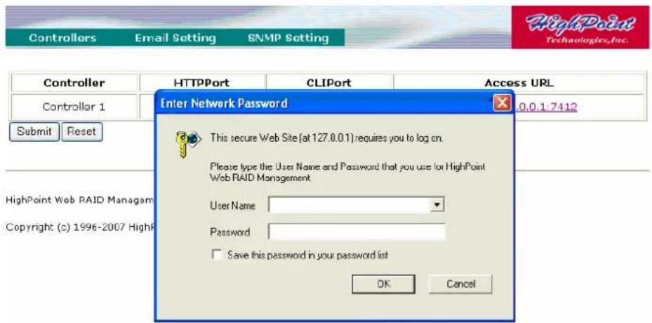 Highpoint RocketRAID 3522 - Starting the Management Interface - 1