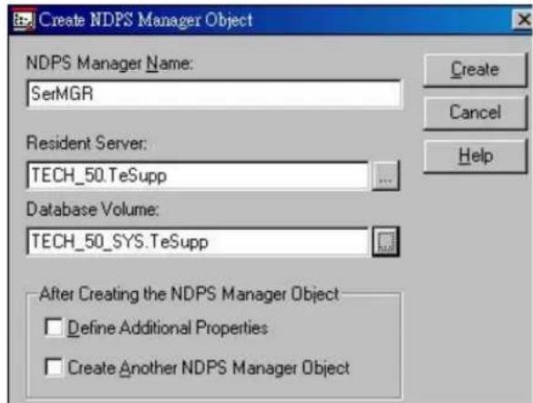 LEVELONE WPS-0100USB - Creating an NDPS Manager Object - 1