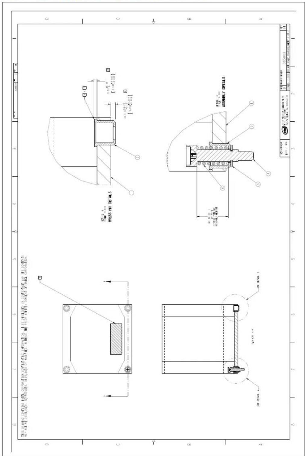 THIS DRAWING CONTAINS INTEL CORPORATION CONFLECTUAL INFORMATION. IT IS DISCLOSED IN CONFERENCE AND ITS CONTENTS MAP NOT BE DISCLOSED. REFROVER, DISCLOSED OF MURIFIED, WITHOUT THE PRIX WRITER CONSENT OF INTEL CORPORATION. DETAIL 1 PRESS FIT DETAILS 1 2 3 4 5 6 7 8 9 A SECTION 4-4 DETAIL 1 DETAIL 4 ASSEMBLY DETAILS C D E F G H I J K L M N O P Q R S T U V W X Y Z A B C D E F G H I J K L M O P Q R S T U V W X Y Z