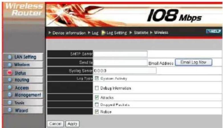 Intellinet 502566 - Log Setting - 1