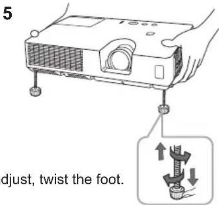 5 djust, twist the foot.
