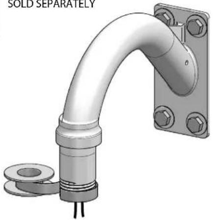 Moog Videolarm PFD7TN-3 - Securely mount bracket to wall. Pull wiring through bracket and position grommet as shown. - 1