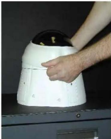 Moog Videolarm SM7CN-3 - Use the rubber seal when mounting housing up right. Center the seal over the dome. - 1
