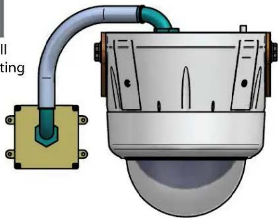 Moog Videolarm SM7TN-3 - Use Teflon Tape (included) to seal conduit plugs. - 5
