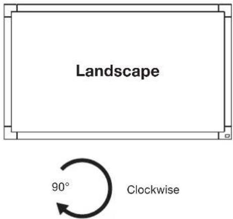 Landscape 90° Clockwise