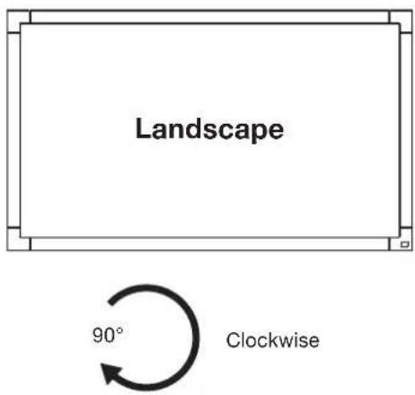 Landscape 90° Clockwise