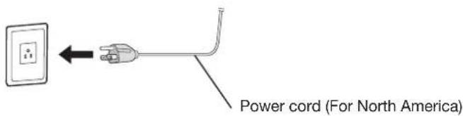 Power cord (For North America)