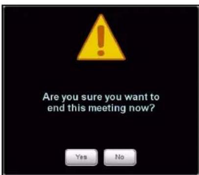 Are you sure you want to end this meeting now? Yes No
