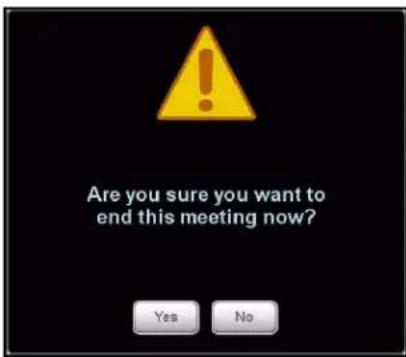 Are you sure you want to end this meeting now? Yes No