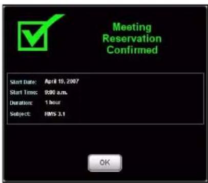 Meeting Reservation Confirmed Start Date: April 19, 2007 Start Time: 8:00 a.m. Duration: 1 hour Subject: RMS 3.1 OK