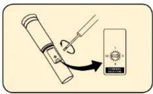 Diagram showing a device being processed with a rotary knob, labeled 'POTATO' in English.