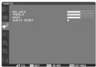 AUDIO BALANCE TICKSLE BASS AUDIO RESET