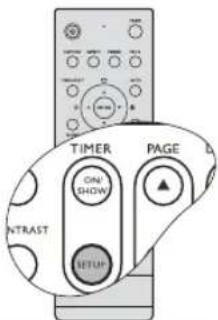 TIMER PAGE ON SHOW NTRAST SETUP